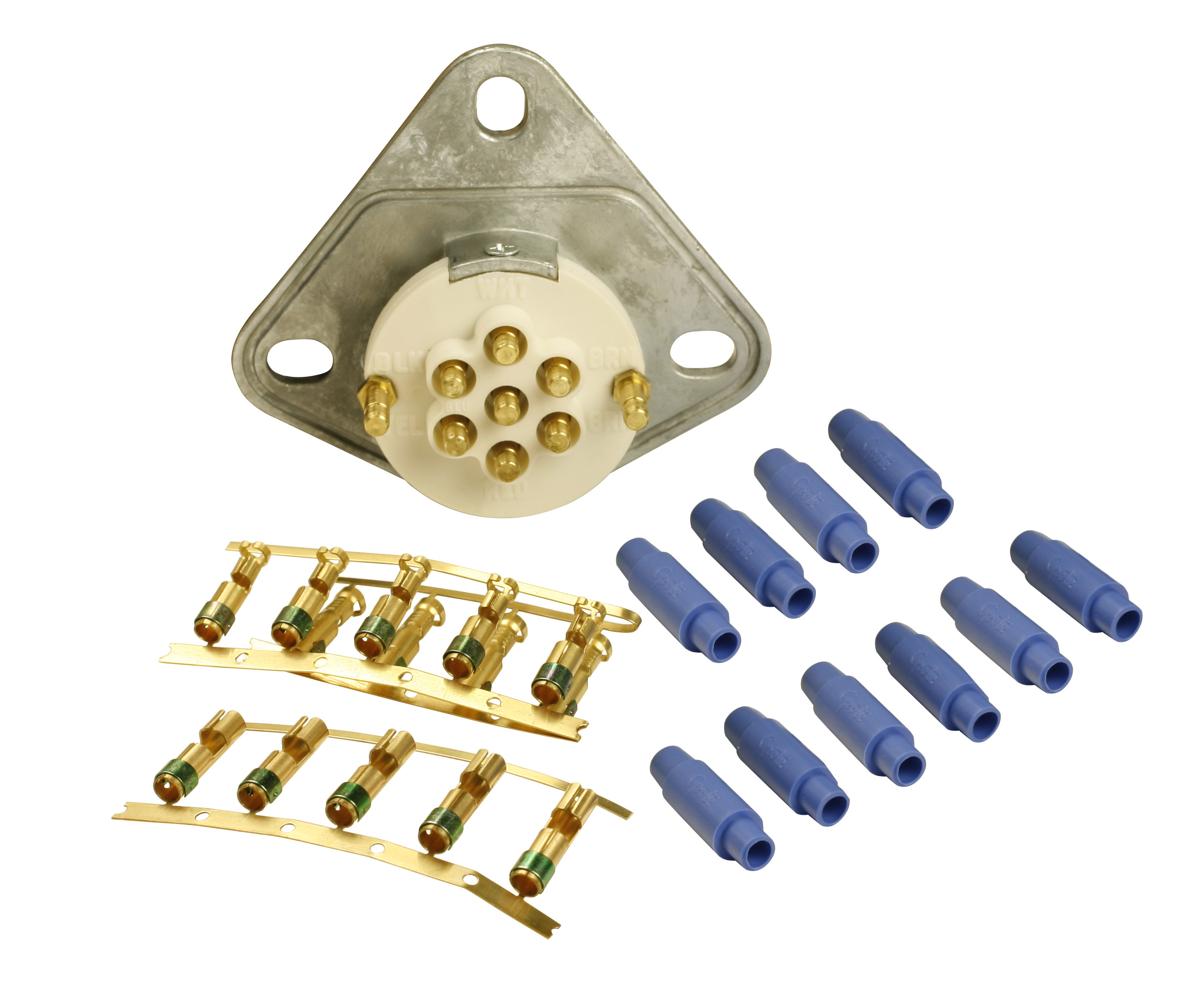 87240 Ultra Pin Receptacle Three Hole Mount W Terminal Kit Split Pin