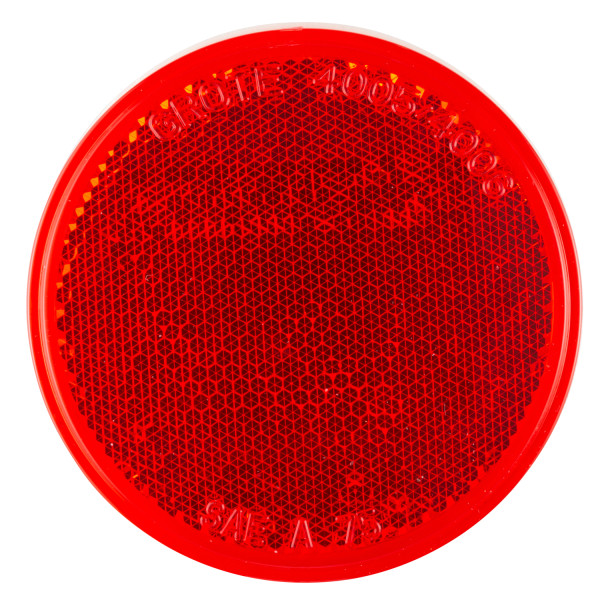40052 - Round Stick-On Reflectors, Red