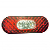 six inch oval LED stop tail turn with back up light thumbnail