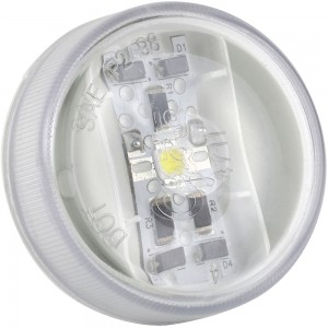 61221 - Square Dome Light With Switches, Clear