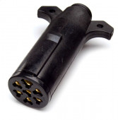 Heavy Duty 7-Way Nylon Plug Round Connectors With Brass Terminals, Plug Only thumbnail